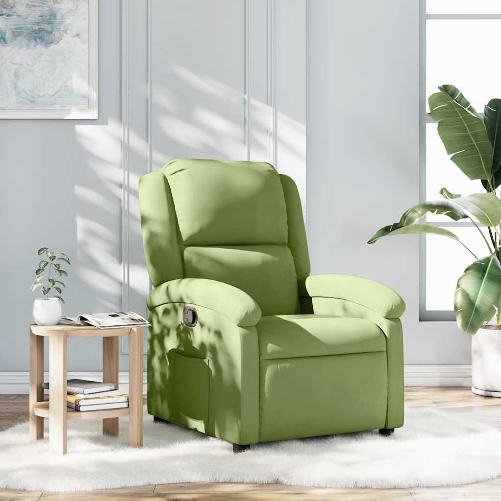 Vidaxl fauteuil verstelbaar fluweel lichtgroen