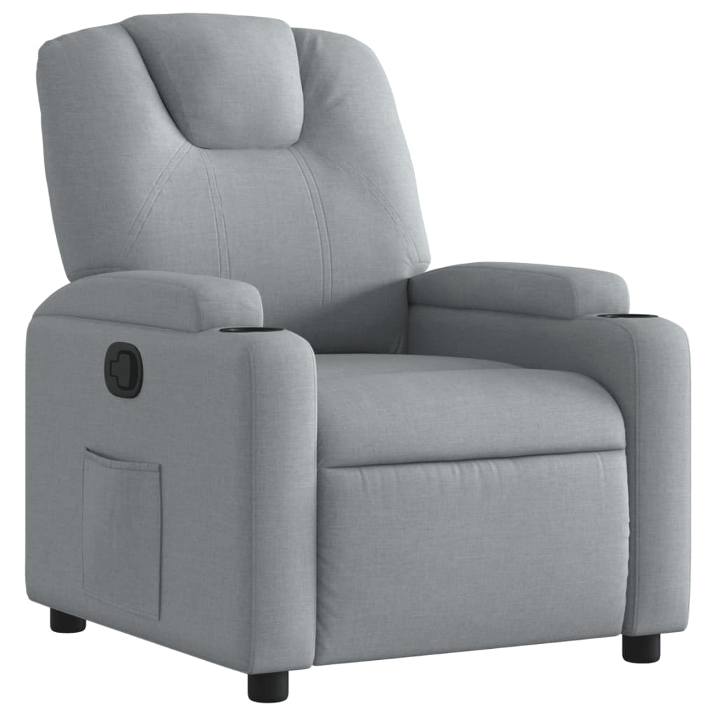 Vidaxl fauteuil verstelbaar stof lichtgrijs