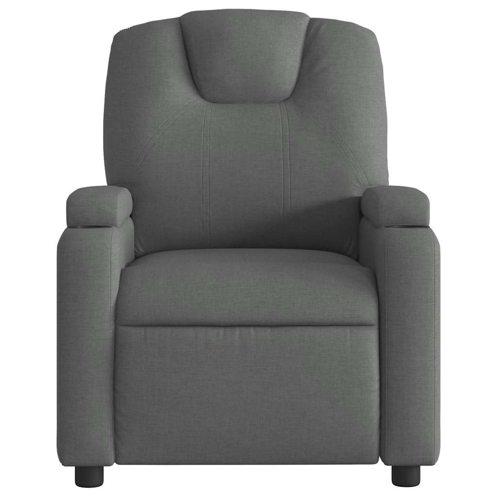 Vidaxl relaxfauteuil donkergrijze stof