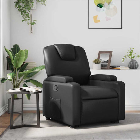 Vidaxl relaxfauteuil zwart kunstleer