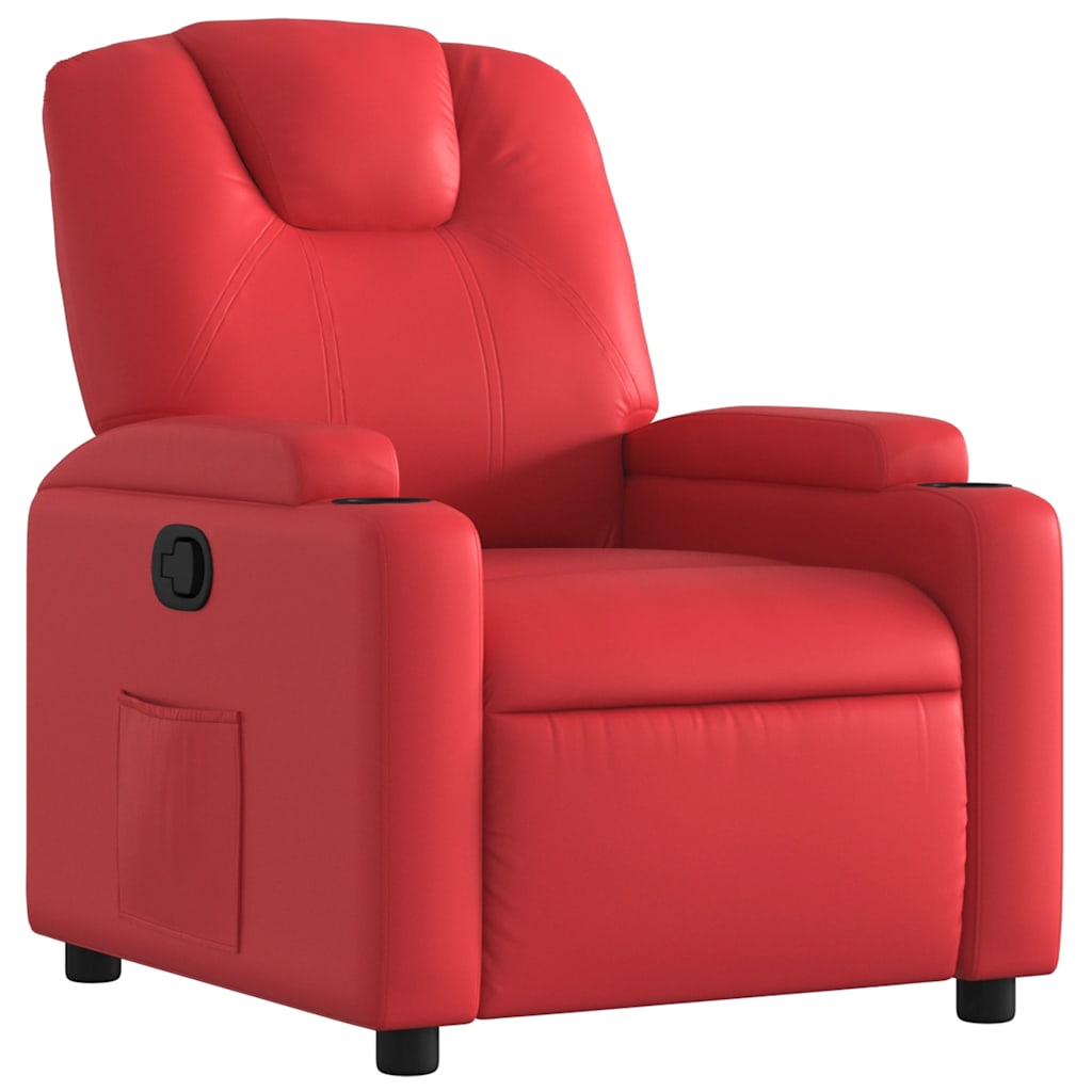 Vidaxl fauteuil verstelbaar kunstleer rood