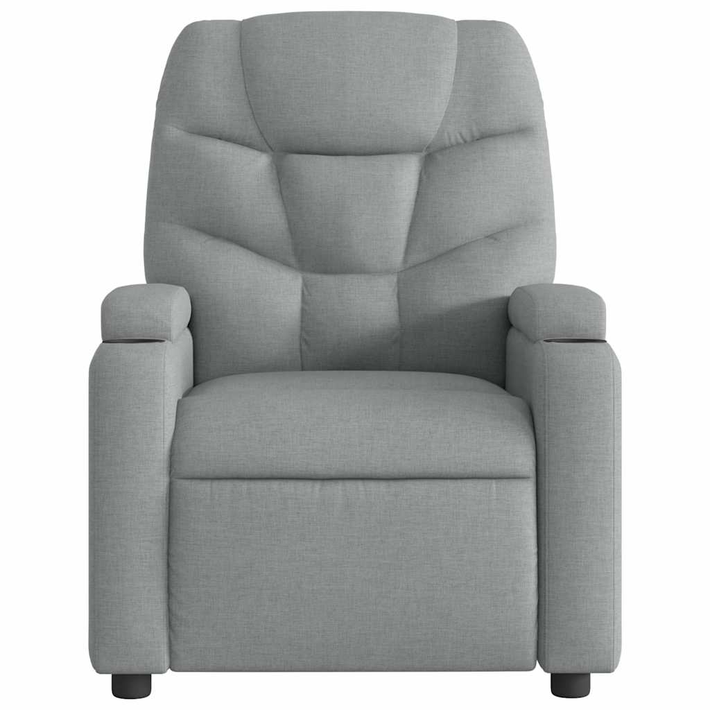 Vidaxl fauteuil verstelbaar stof lichtgrijs