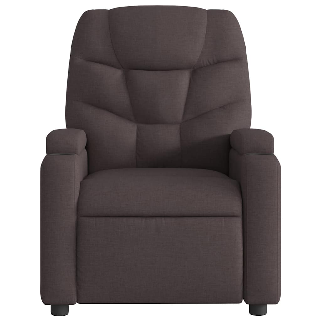 Vidaxl fauteuil verstelbaar stof donkerbruin