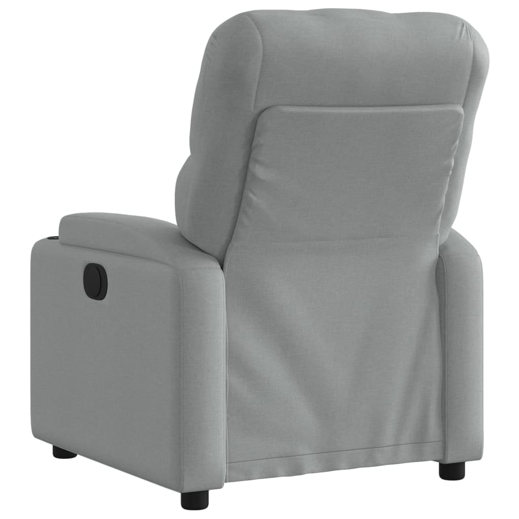 Vidaxl fauteuil verstelbaar stof lichtgrijs