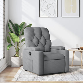 Vidaxl fauteuil verstelbaar stof lichtgrijs