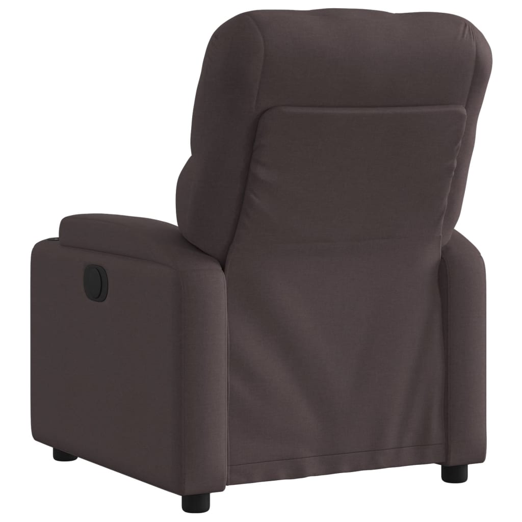 Vidaxl fauteuil verstelbaar stof donkerbruin