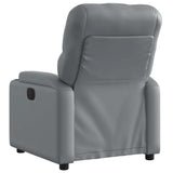 Vidaxl fauteuil verstelbaar kunstleer grijs