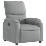 Vidaxl fauteuil verstelbaar stof lichtgrijs
