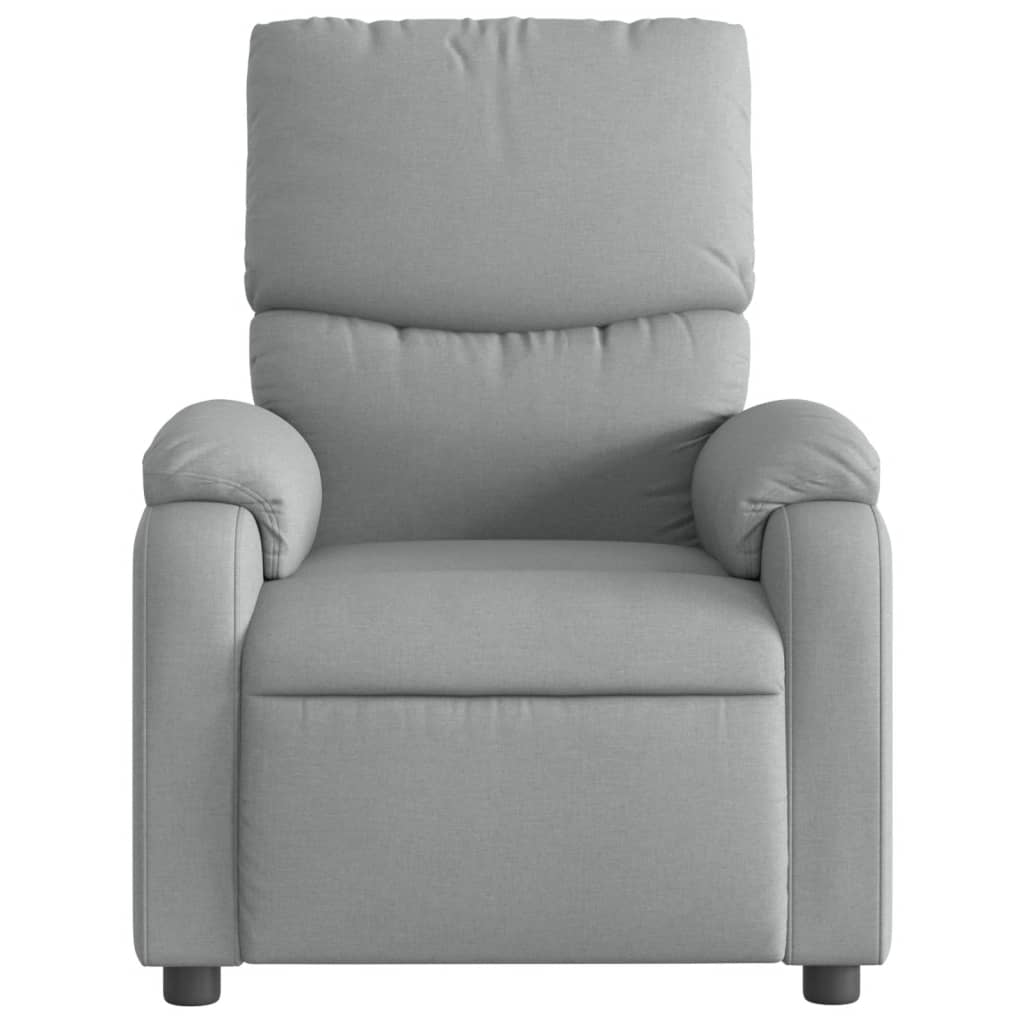 Vidaxl fauteuil verstelbaar stof lichtgrijs