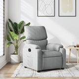 Vidaxl fauteuil verstelbaar stof lichtgrijs