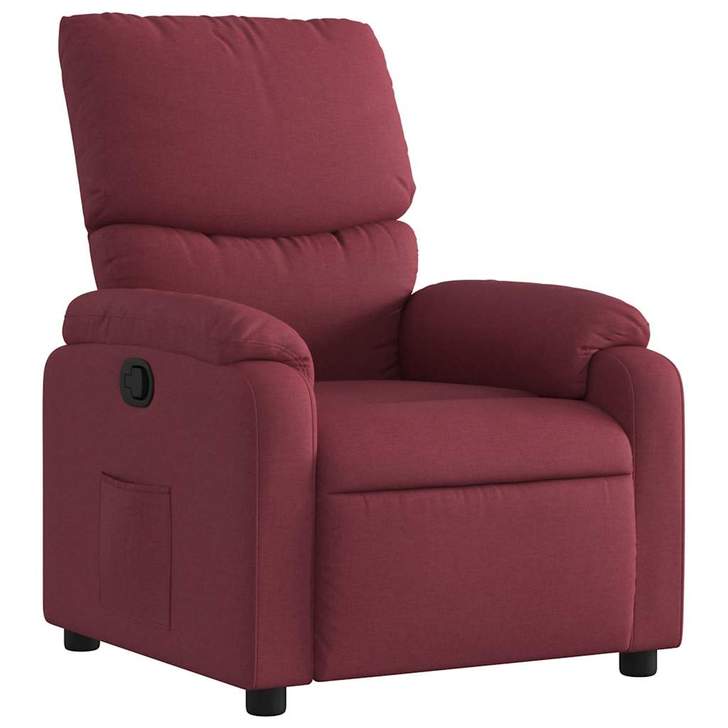 Vidaxl fauteuil verstelbaar stof wijnrood
