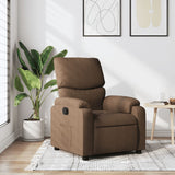 Vidaxl fauteuil verstelbaar stof bruin