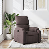 Vidaxl fauteuil verstelbaar stof donkerbruin