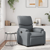 Vidaxl fauteuil verstelbaar kunstleer grijs