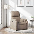Vidaxl fauteuil verstelbaar microvezelstof taupe