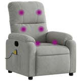 Vidaxl massagestoel microvezelstof lichtgrijs