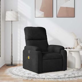 Vidaxl massagestoel microvezelstof zwart