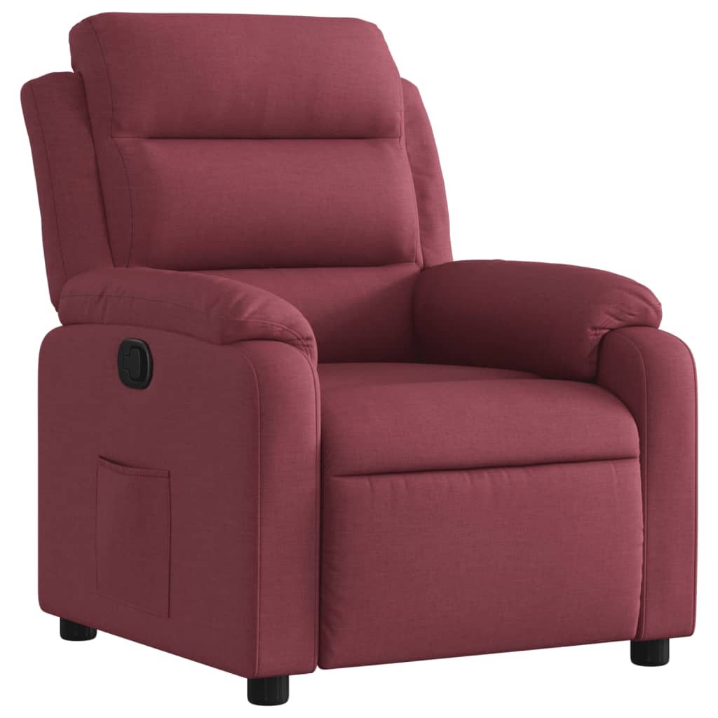 Vidaxl fauteuil verstelbaar stof wijnrood