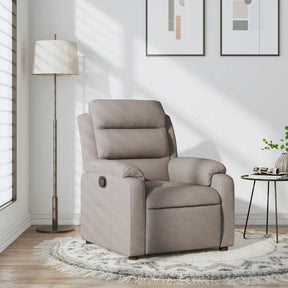 Vidaxl fauteuil verstelbaar stof taupe