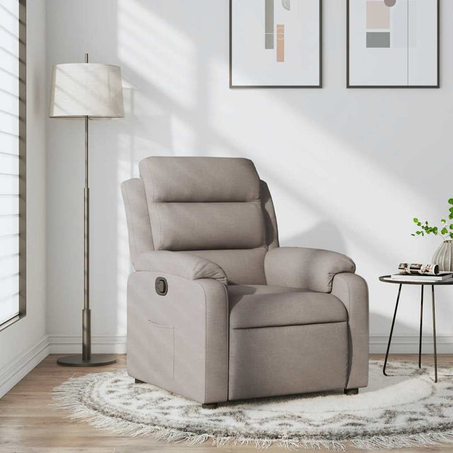 Vidaxl fauteuil verstelbaar stof taupe