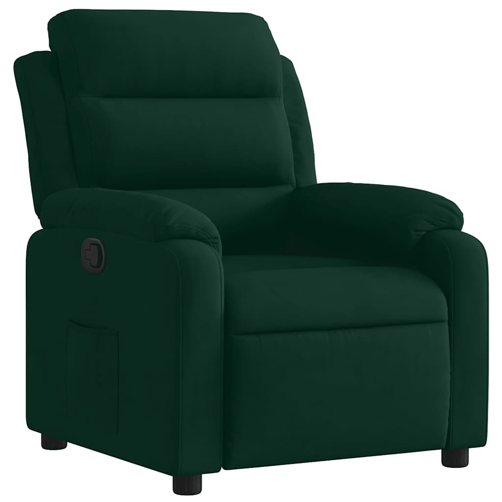 Vidaxl fauteuil verstelbaar fluweel donkergroen