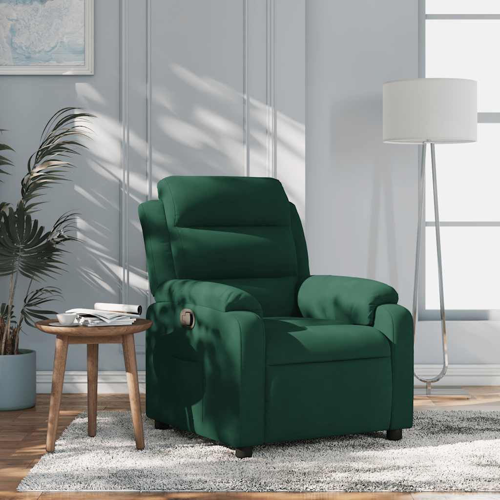 Vidaxl fauteuil verstelbaar fluweel donkergroen