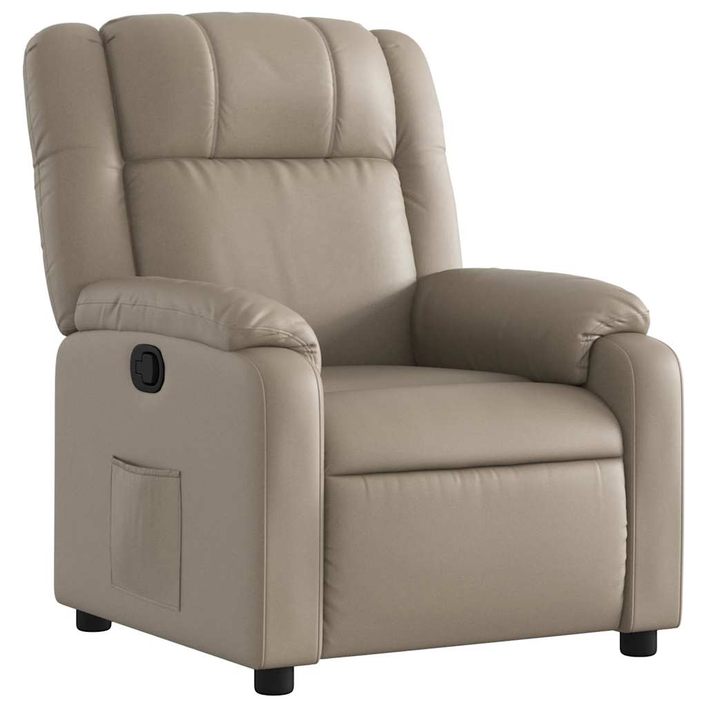 Vidaxl fauteuil verstelbaar kunstleer cappuccinokleurig