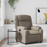 Vidaxl fauteuil verstelbaar kunstleer cappuccinokleurig