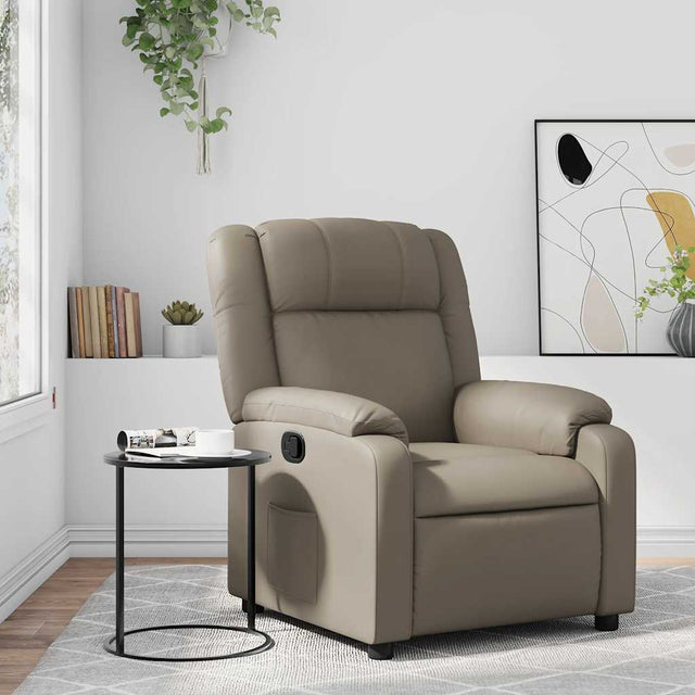 Vidaxl fauteuil verstelbaar kunstleer cappuccinokleurig