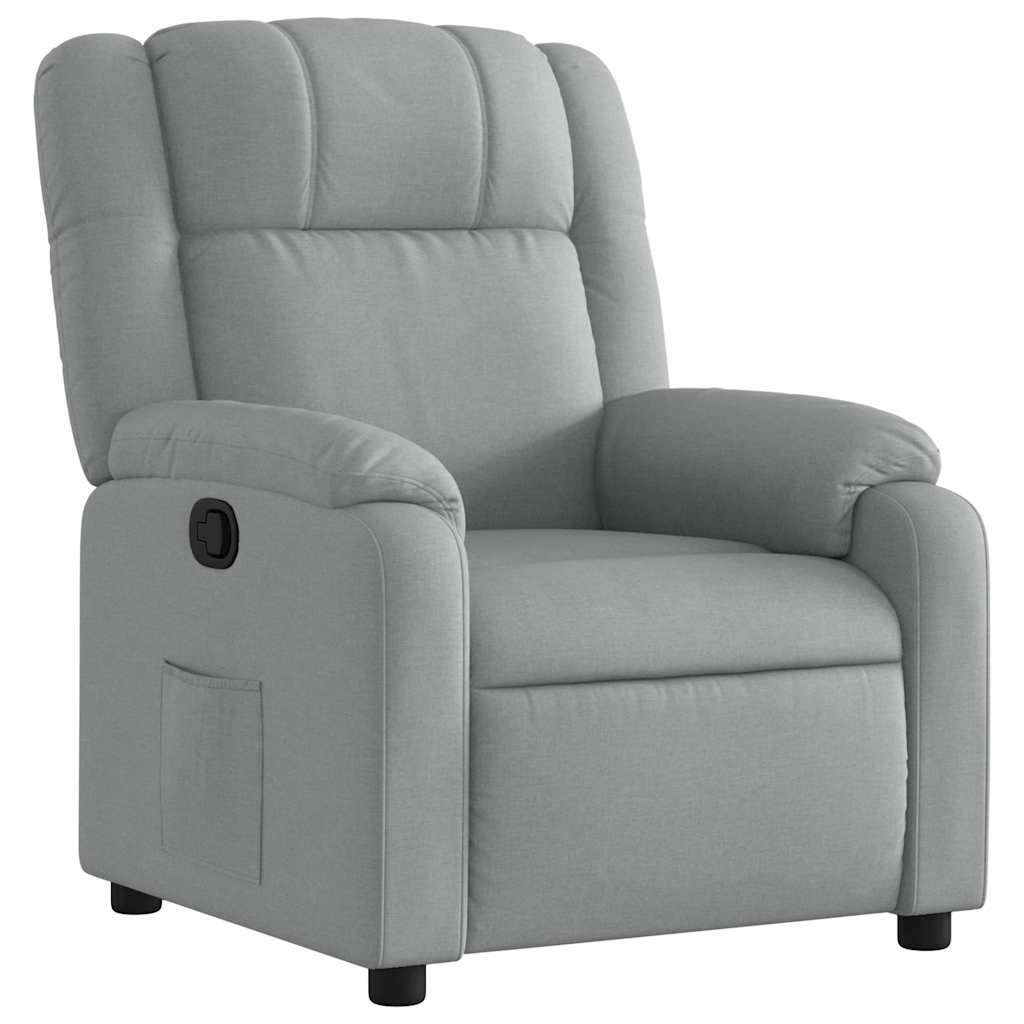 Vidaxl fauteuil verstelbaar stof lichtgrijs