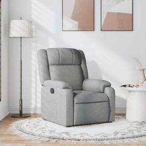 Vidaxl fauteuil verstelbaar stof lichtgrijs