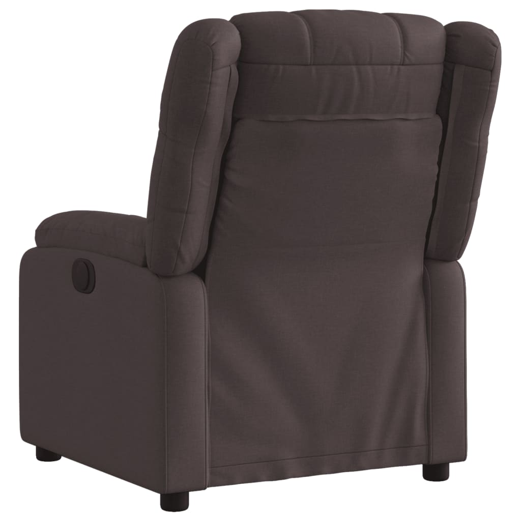 Vidaxl fauteuil verstelbaar stof donkerbruin