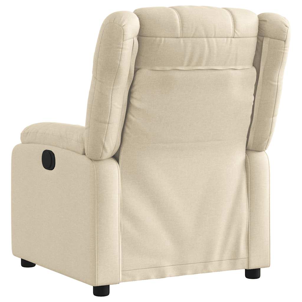 Vidaxl fauteuil verstelbaar stof crèmekleurig