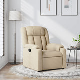 Vidaxl fauteuil verstelbaar stof crèmekleurig