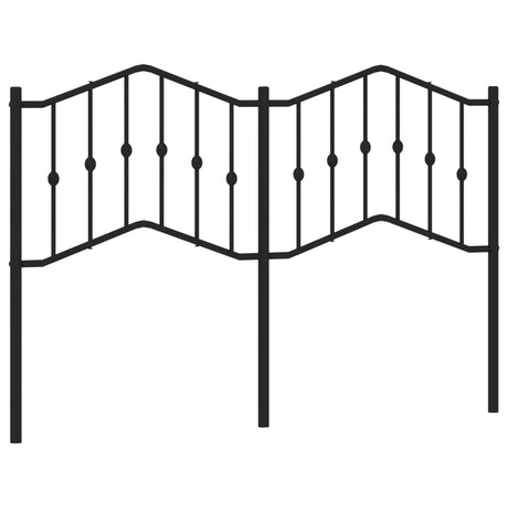 Vidaxl vervangend hoofdbord 140 cm metaal zwart
