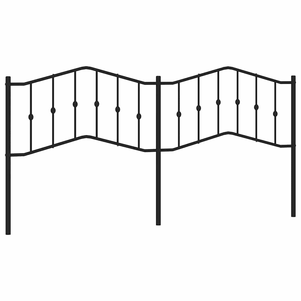 Vidaxl vervangend hoofdbord 193 cm metaal zwart