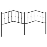 Vidaxl vervangend hoofdbord 200 cm metaal zwart