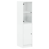 Vidaxl hoge kast met glazen deur 35x37x142 cm wit