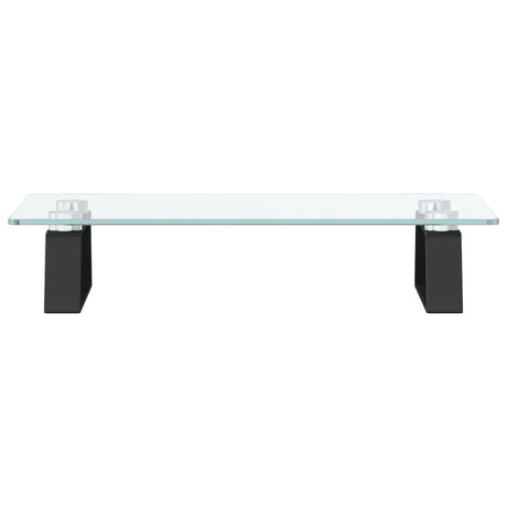 Stojak na monitor Vidaxx 40x20x8 cm szkło hartowane i metal czarny