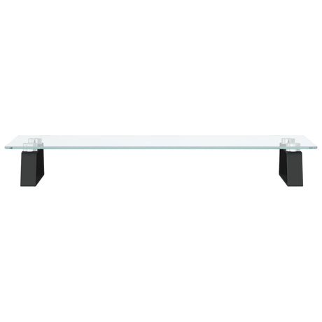 Stojak na monitor VidaXL 60x20x8 cm, szkło hartowane i metal, czarny