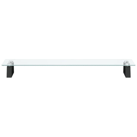 Stojak pod monitor Vidaxx 80x20x8 cm szkło hartowane i metal czarny