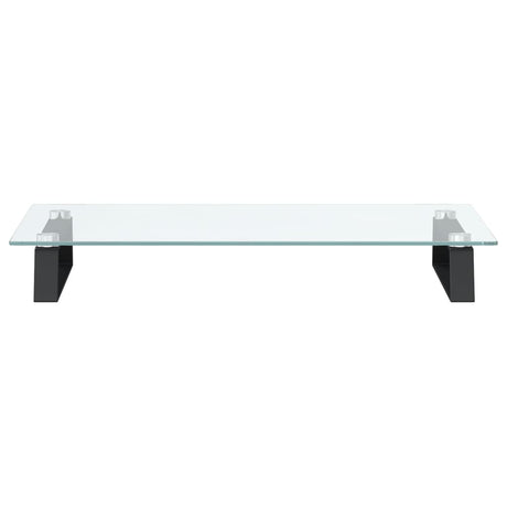 Stojak na monitor Vidaxxl 60x35x8 cm szkło hartowane i metal czarny
