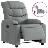 Vidaxl fauteuil elektrisch verstelbaar stof lichtgrijs