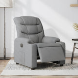 Vidaxl fauteuil elektrisch verstelbaar stof lichtgrijs