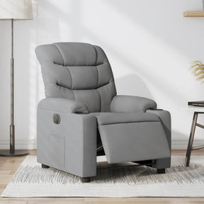 Vidaxl fauteuil elektrisch verstelbaar stof lichtgrijs