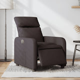 Vidaxl fauteuil verstelbaar elektrisch stof donkerbruin