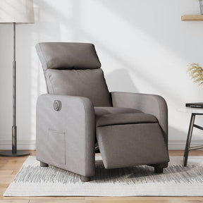 Vidaxl fauteuil verstelbaar elektrisch stof taupe
