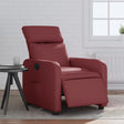 Vidaxl fauteuil verstelbaar elektrisch kunstleer wijnrood