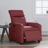 Vidaxl fauteuil verstelbaar elektrisch kunstleer wijnrood