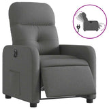 Vidaxl fauteuil elektrisch verstelbaar stof donkergrijs
